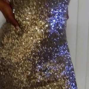 BeBe gold dress